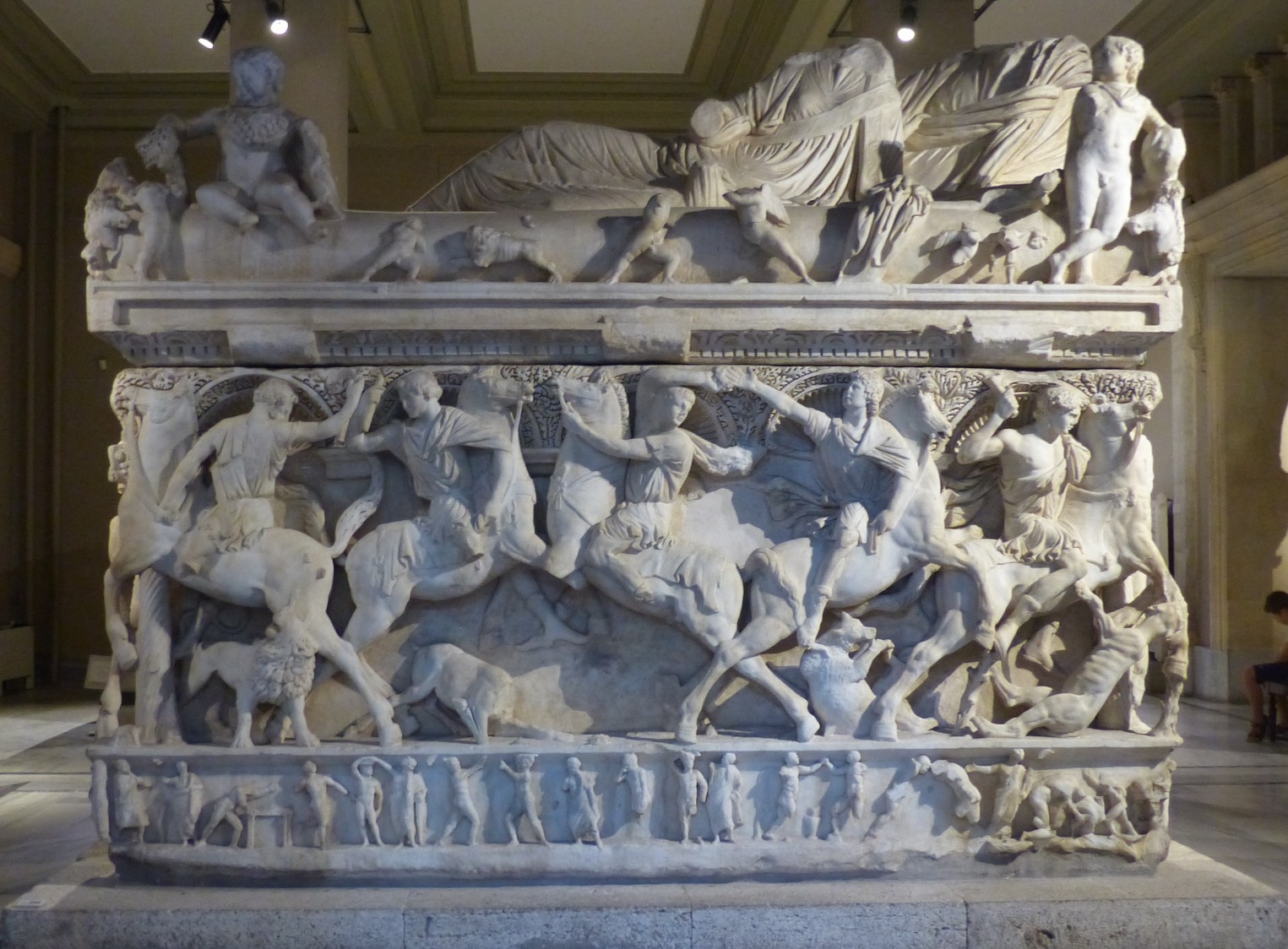 A sarcophagus from the era of the Roman Empire in the Istanbul Archaeological Museums